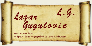 Lazar Gugulović vizit kartica
